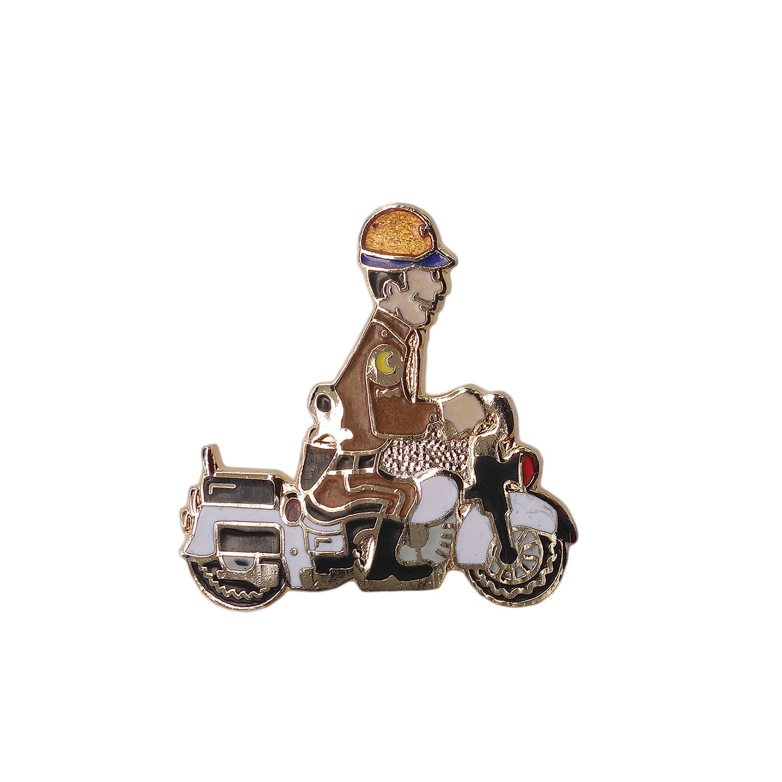 オートバイに乗った警察官 ピンズ