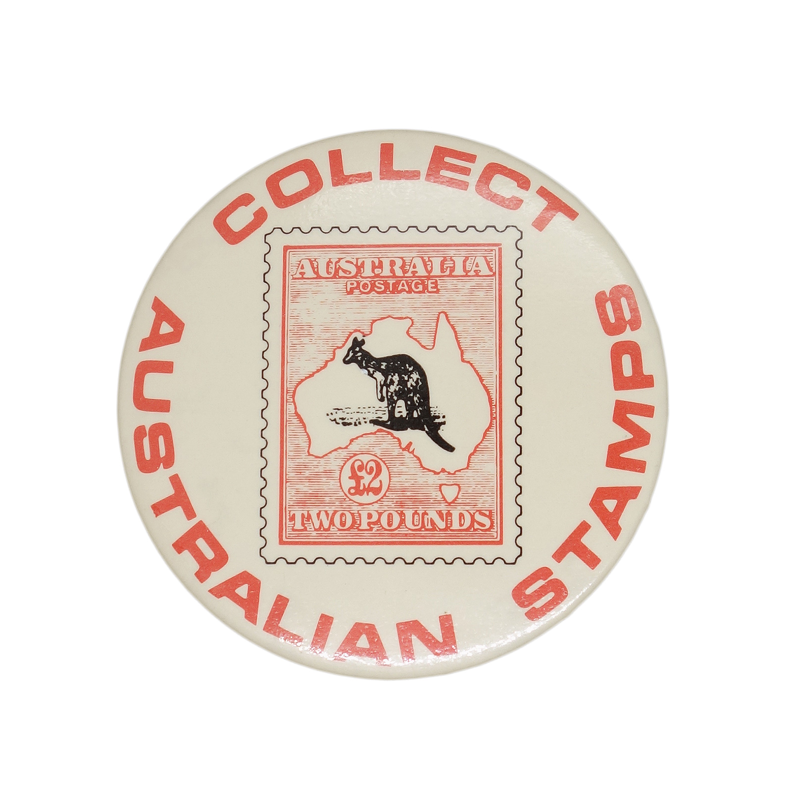 COLLECT AUSTRALIAN STAMPS 缶バッジ バッチ