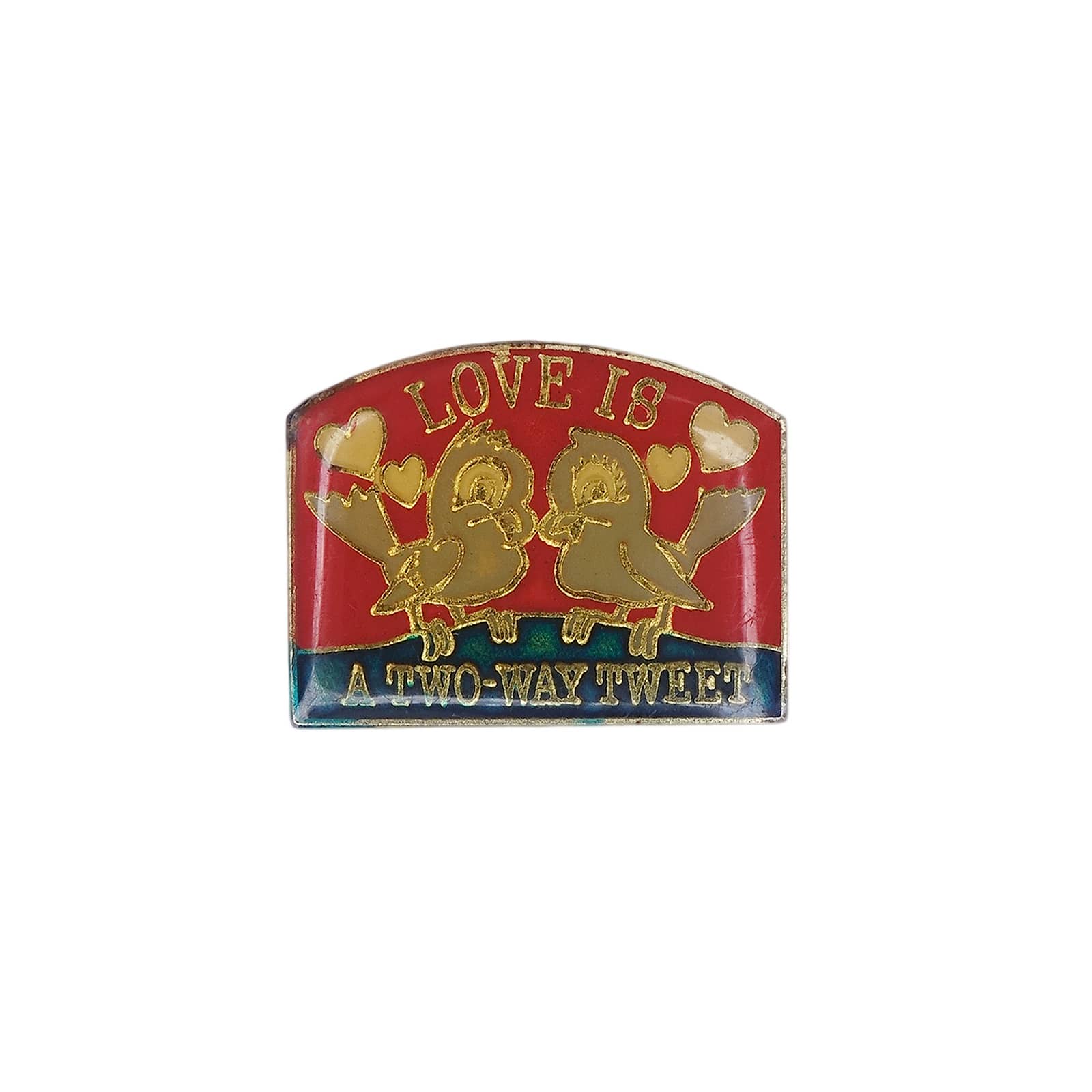 LOVE IS A TWO-WAY TWEET 2羽の鳥 ピンズ AGB ビンテージ
