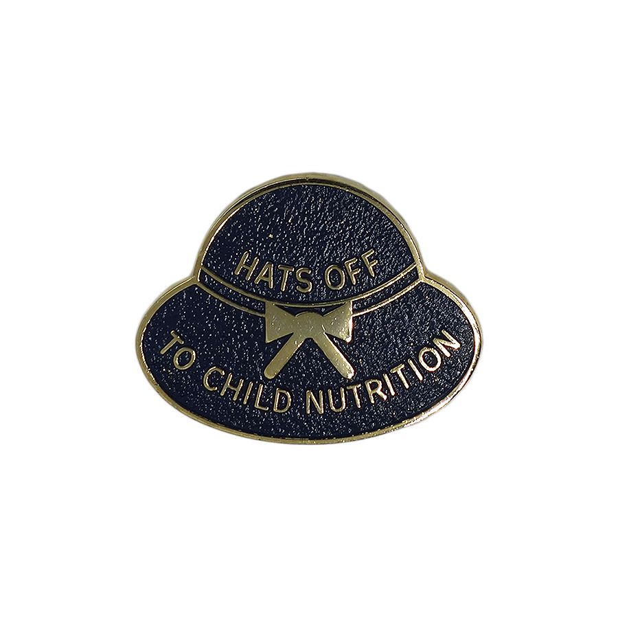 HATS OFF TO CHILD NUTRITION 帽子 ピンズ 留め具付き