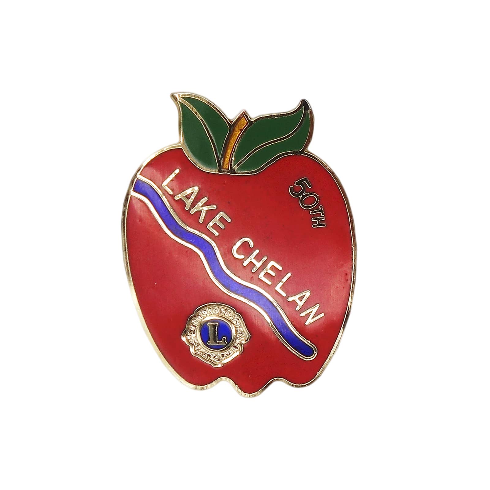 Lions Clubs ライオンズクラブ LAKE CHELAN 50周年 リンゴ型 ピンズ
