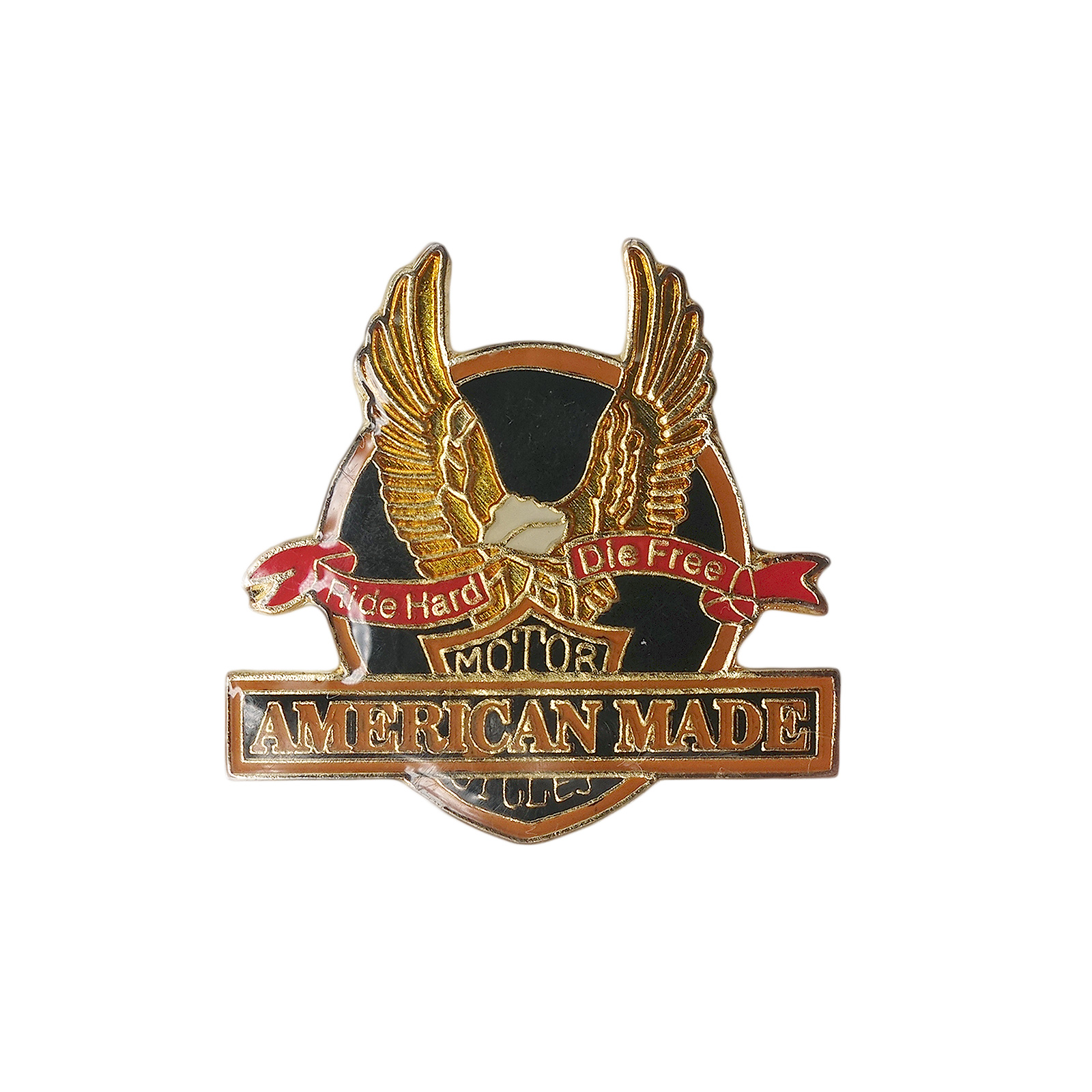 Ride Hard Die Free イーグル バイカー ピンズ PWII