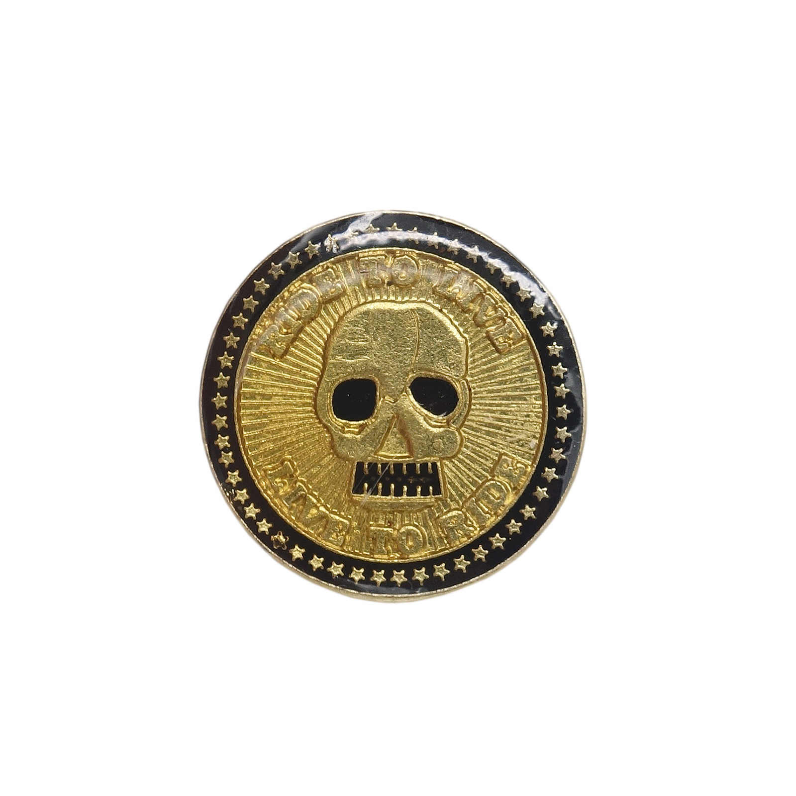 RIDE TO LIVE LIVE TO RIDE スカル バイカー ピンズ 髑髏