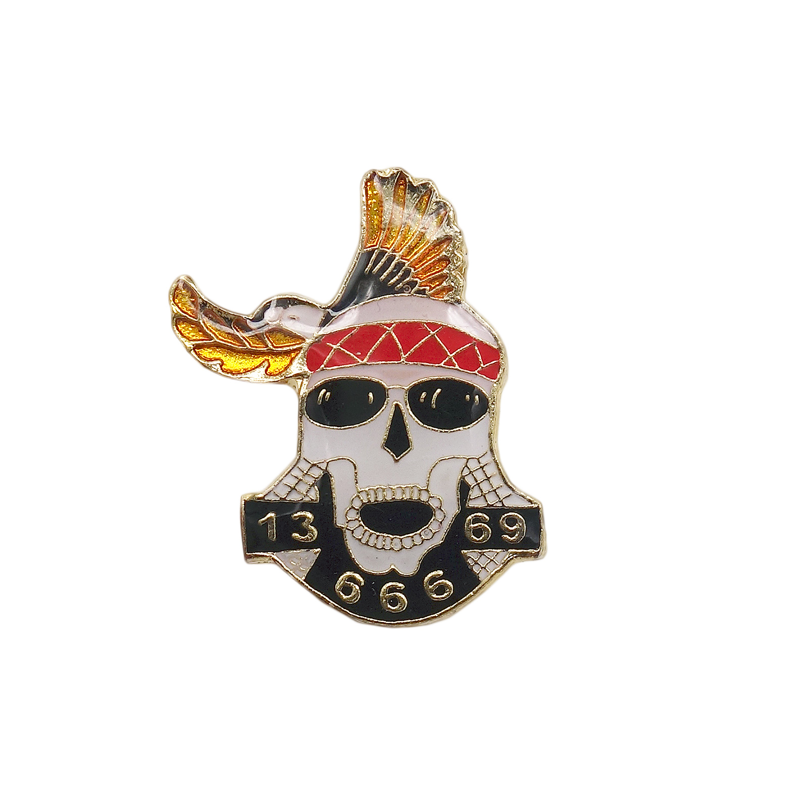 スカル イーグル バイカー ピンズ 髑髏 PWII