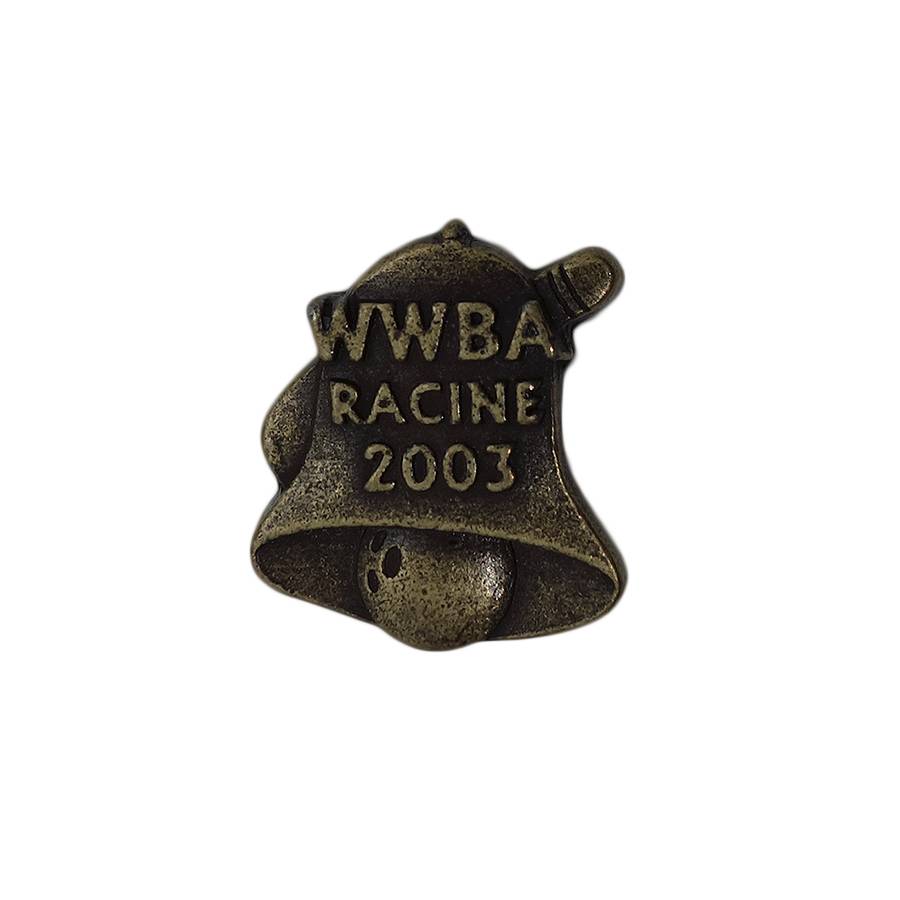 WWBA RACINE 2003 ボウリング ピンズ ベル 留め具付き