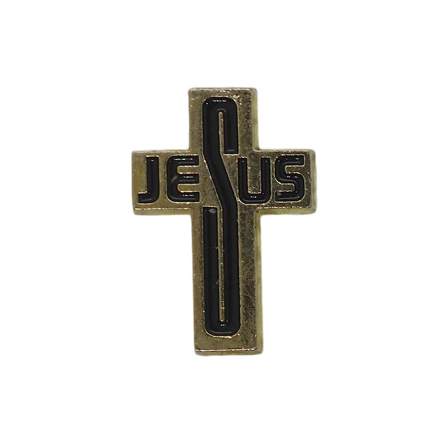 JESUS 十字架 ピンズ クロス 留め具付き