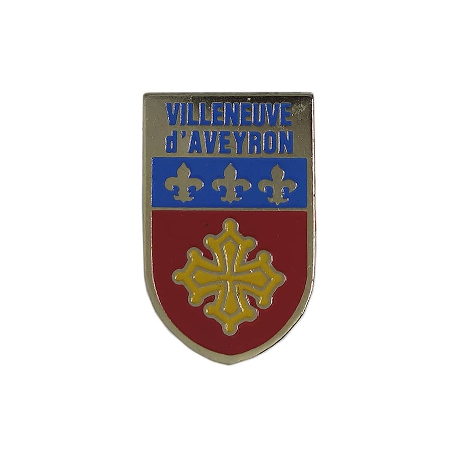 VILLENEUVE d' AVEYRON 紋章 ピンズ フランス コミューン 留め具付き