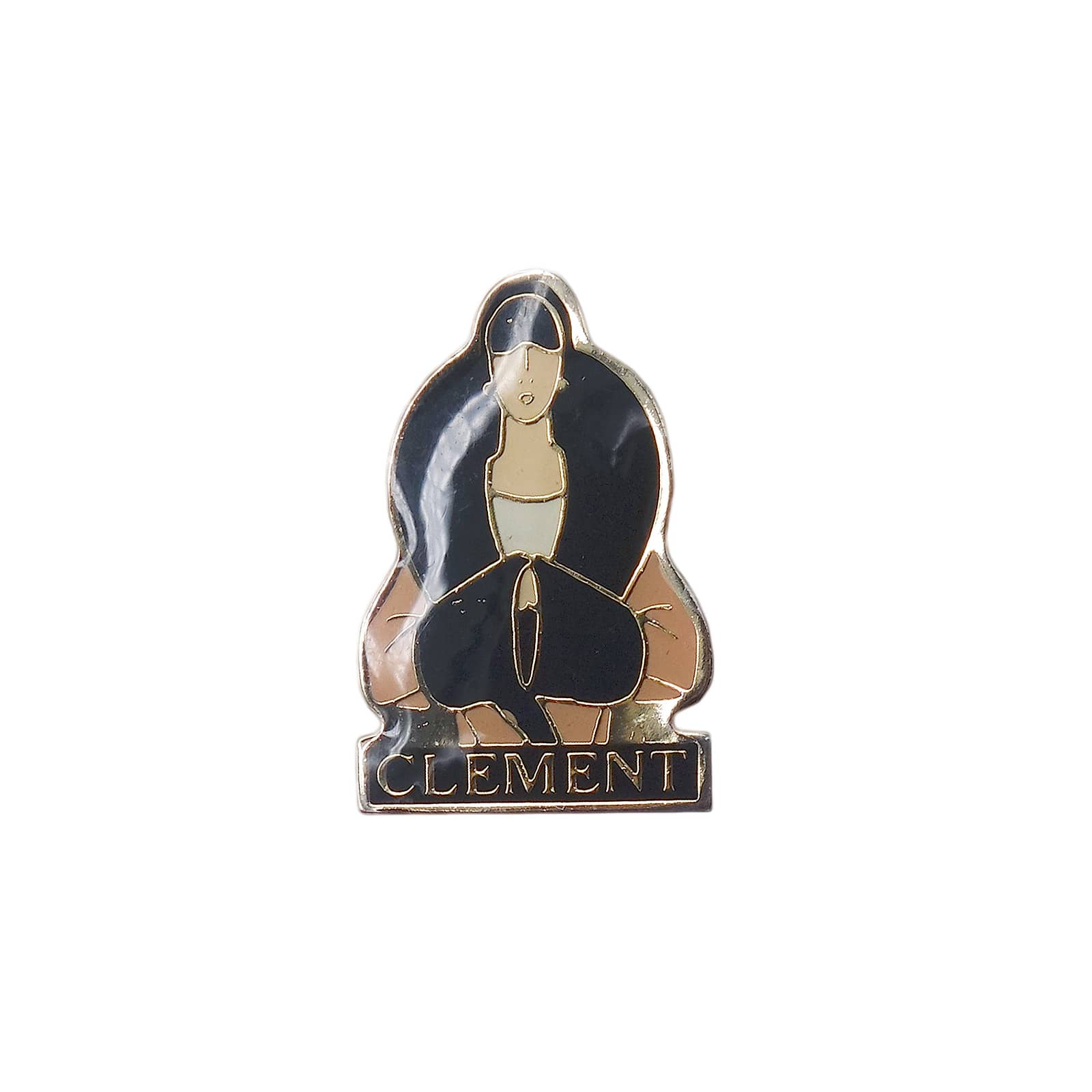 CLEMENT コートを着用したオシャレな女性 ピンズ