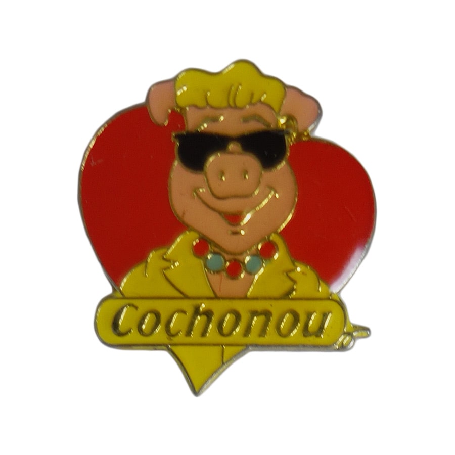 豚 キャラクター ピンズ cochonou フランス 留め具付き ビンテージ ピンバッチ