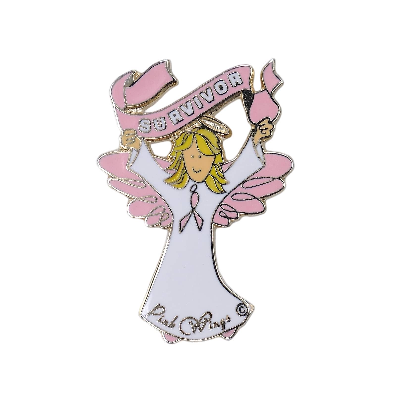 SURVIVOR ピンクリボン エンジェル ピンズ Pink Wings