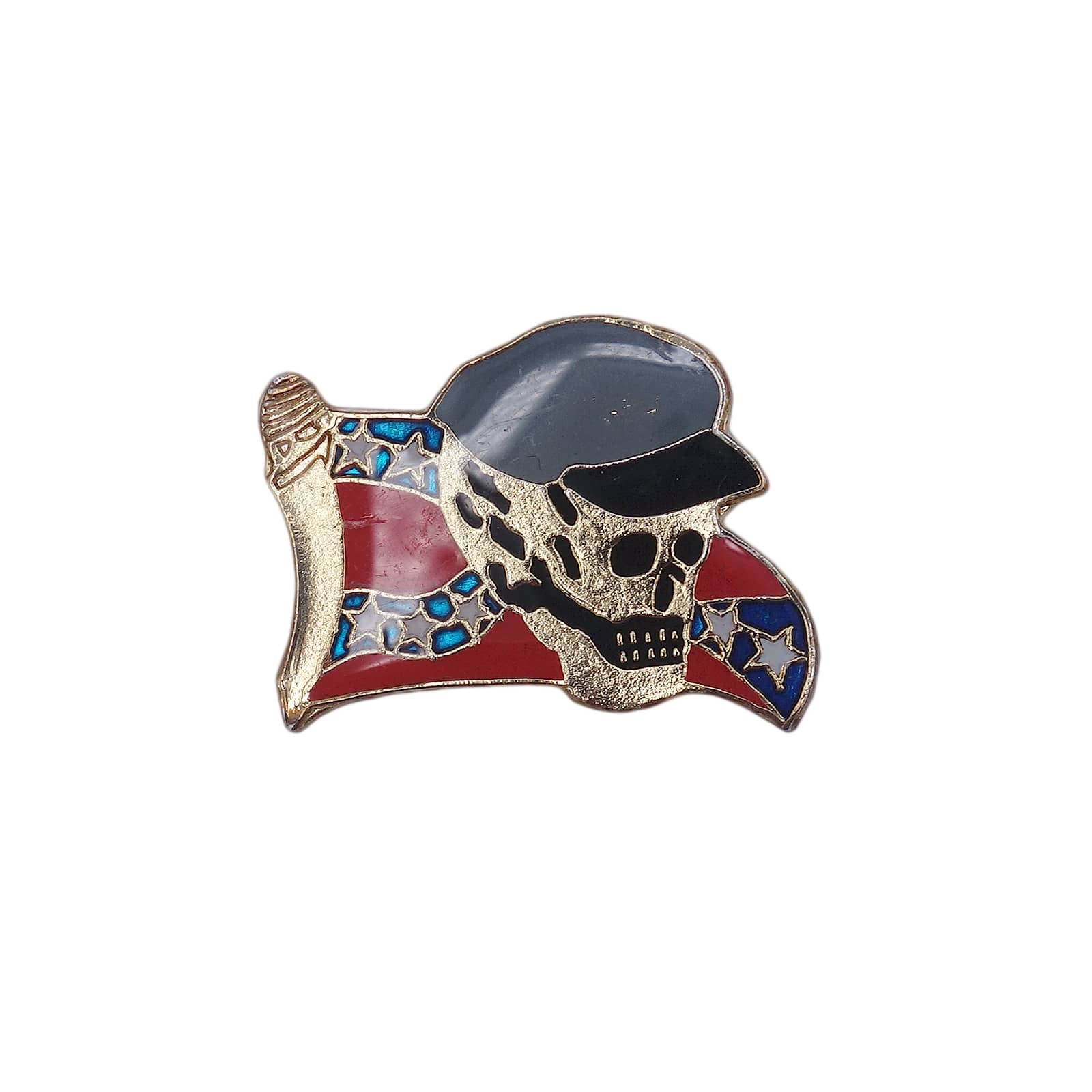 南軍旗とスカル ピンズ PWII