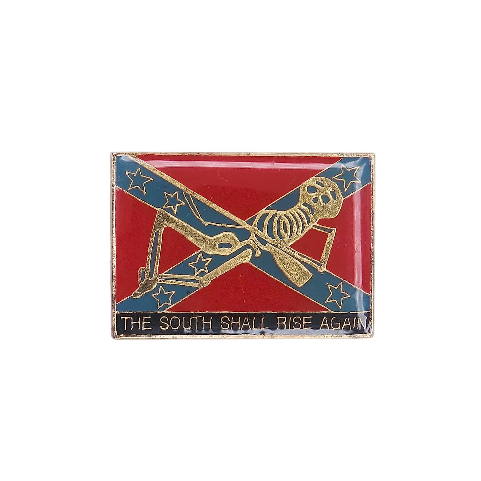 THE SOUTH SHALL RISE AGAIN 南軍旗とスカル ピンズ PWII