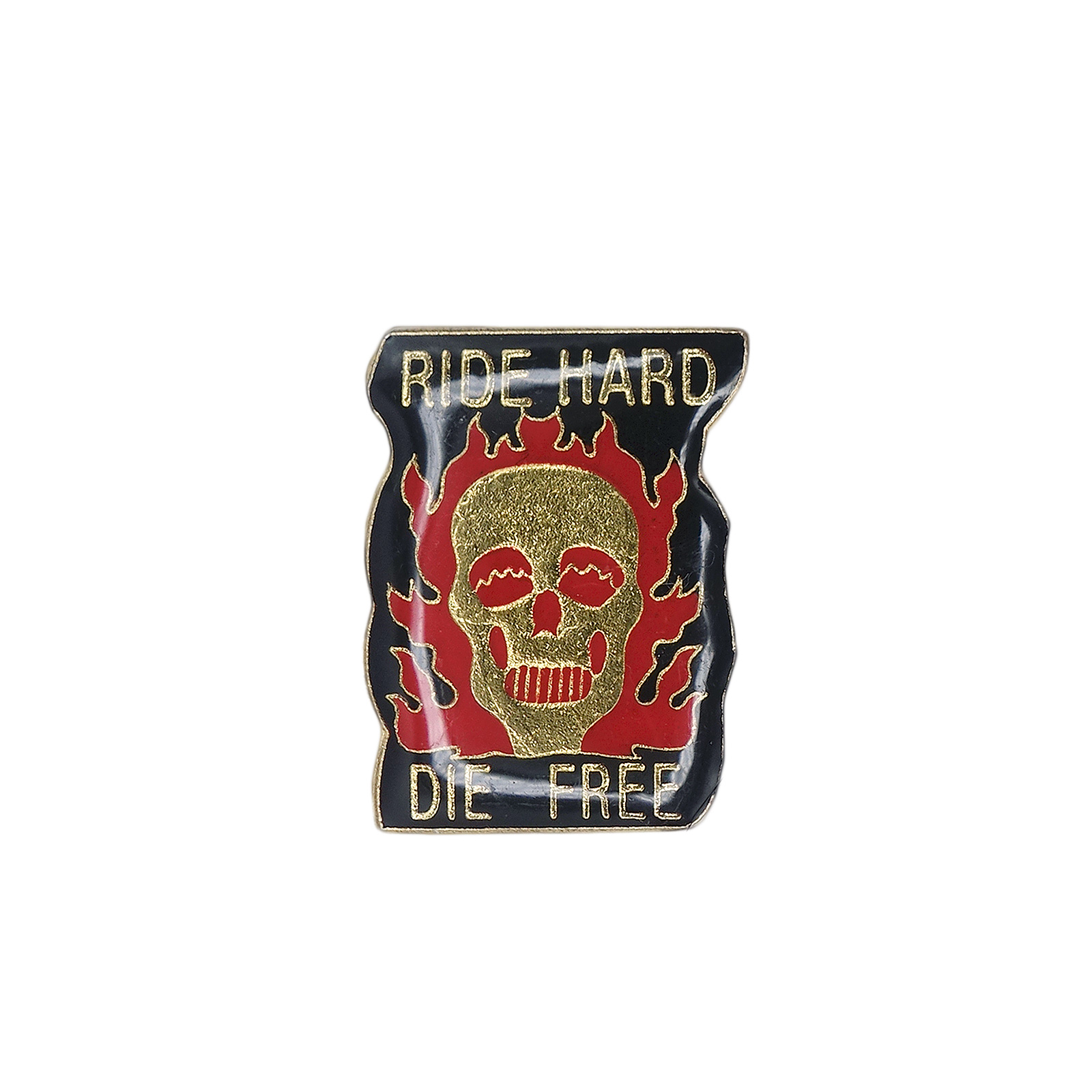 RIDE HARD DIE FREE ファイヤースカル バイカー ピンズ PWII