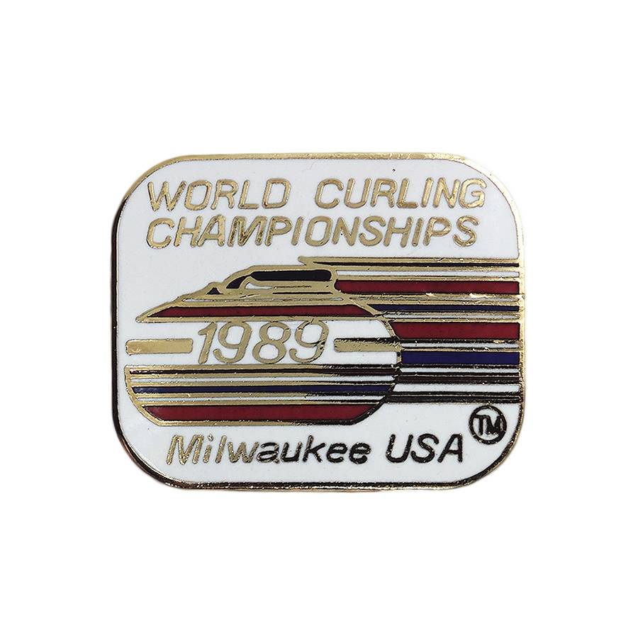 WORLD CURLING CHAMPIONSHIPS 1989 ピンバッジ ブローチ カーリング