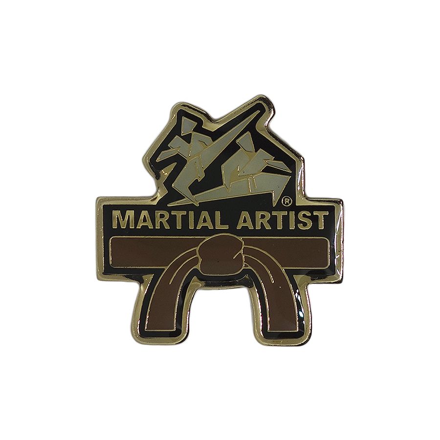 MARTIAL ARTIST ピンズ マーシャルアーツ 格闘技 茶帯 留め具付き