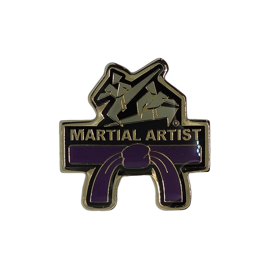 MARTIAL ARTIST ピンズ マーシャルアーツ 格闘技 紫帯 留め具付き