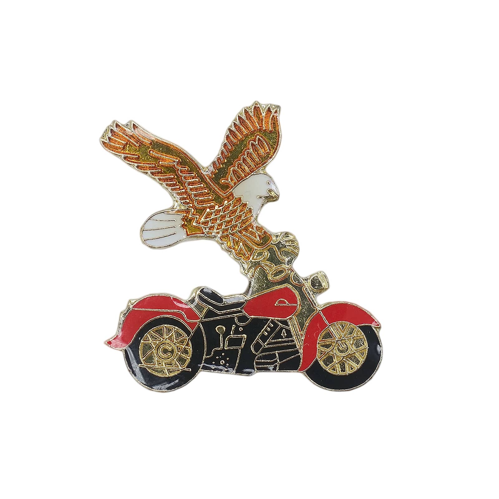 オートバイとイーグル バイカー ピンズ PWII