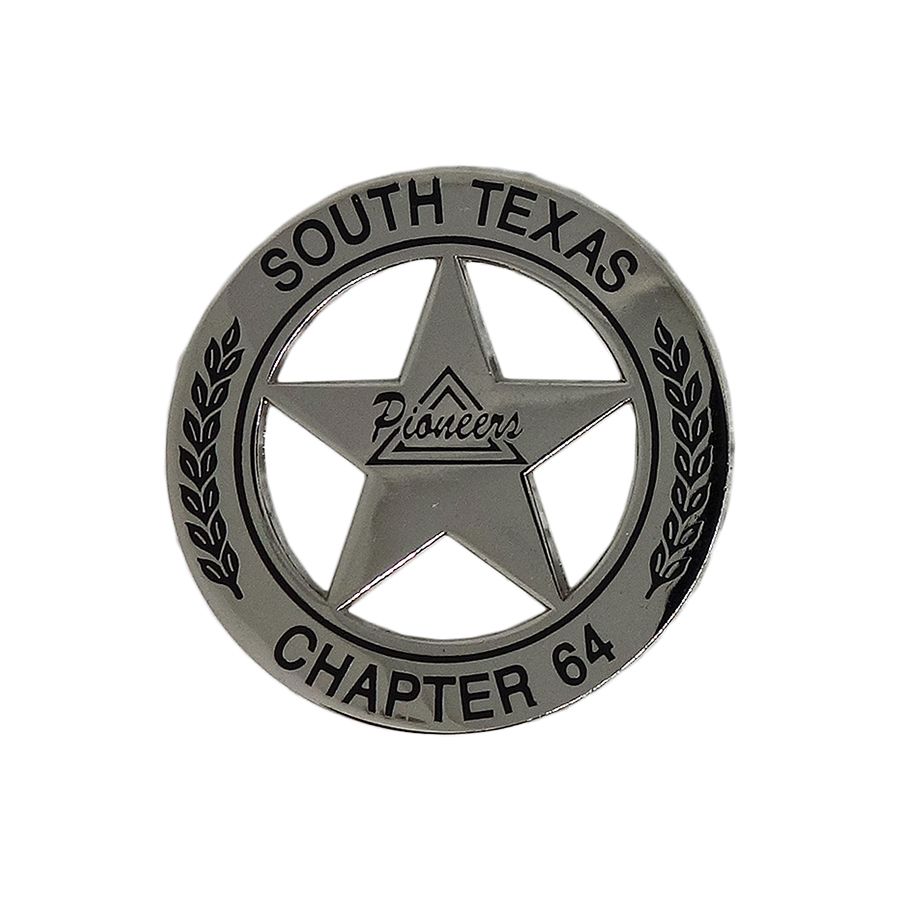 Pioneers ピンズ 星 SOUTH TEXAS CHAPTER 64 留め具付き