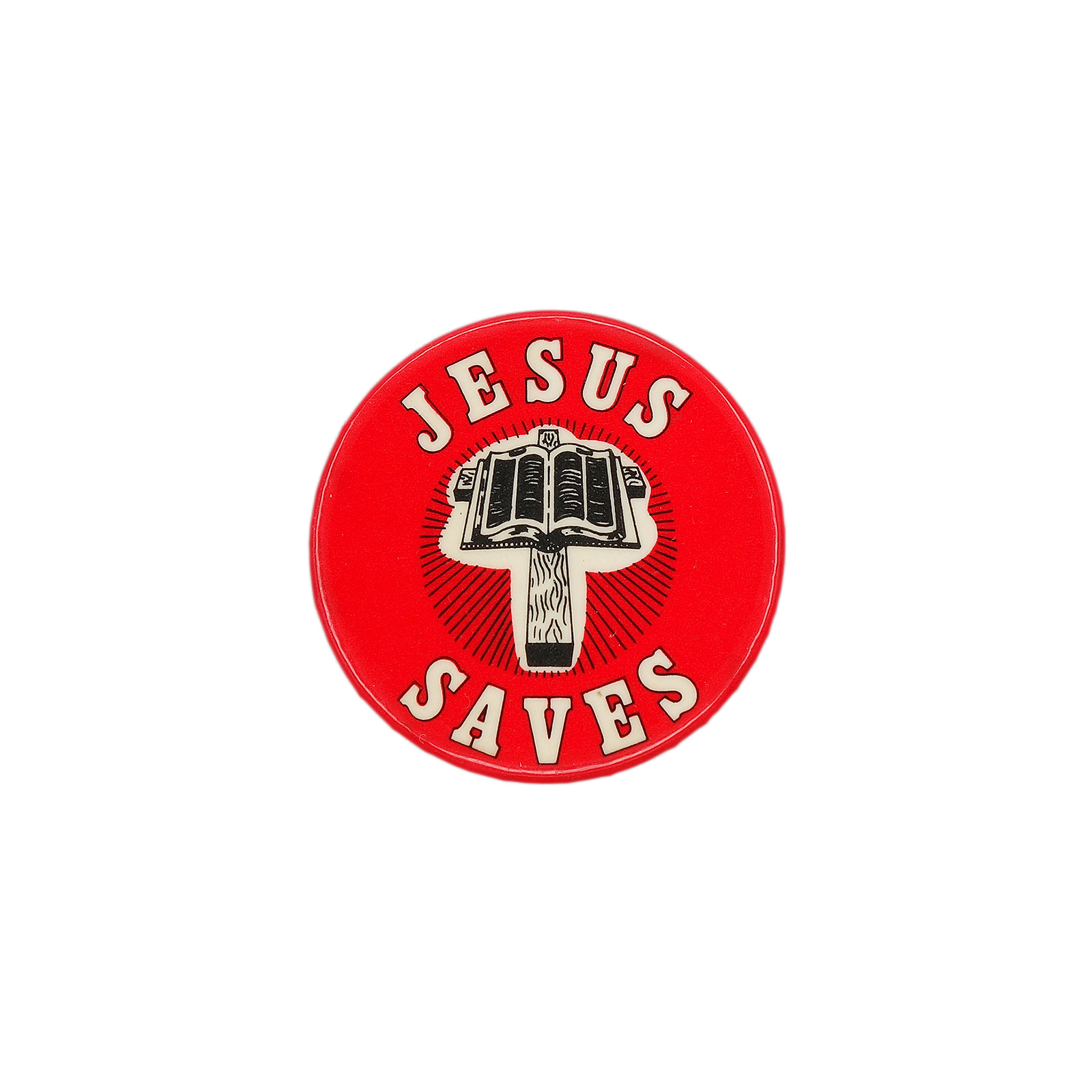 JESUS SAVES 聖書 十字架 缶バッジ バッチ キリスト教