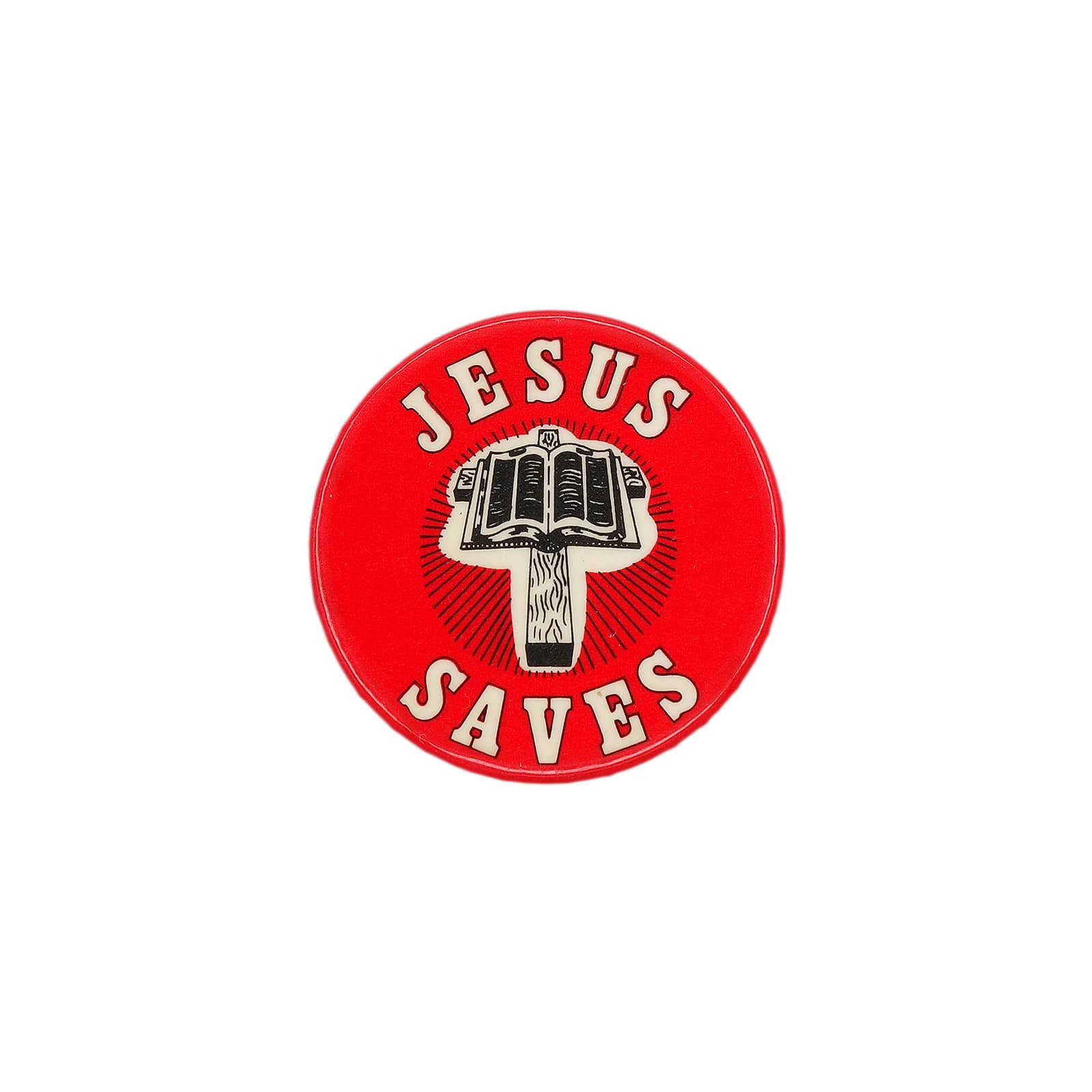 JESUS SAVES 聖書 十字架 缶バッジ バッチ キリスト教