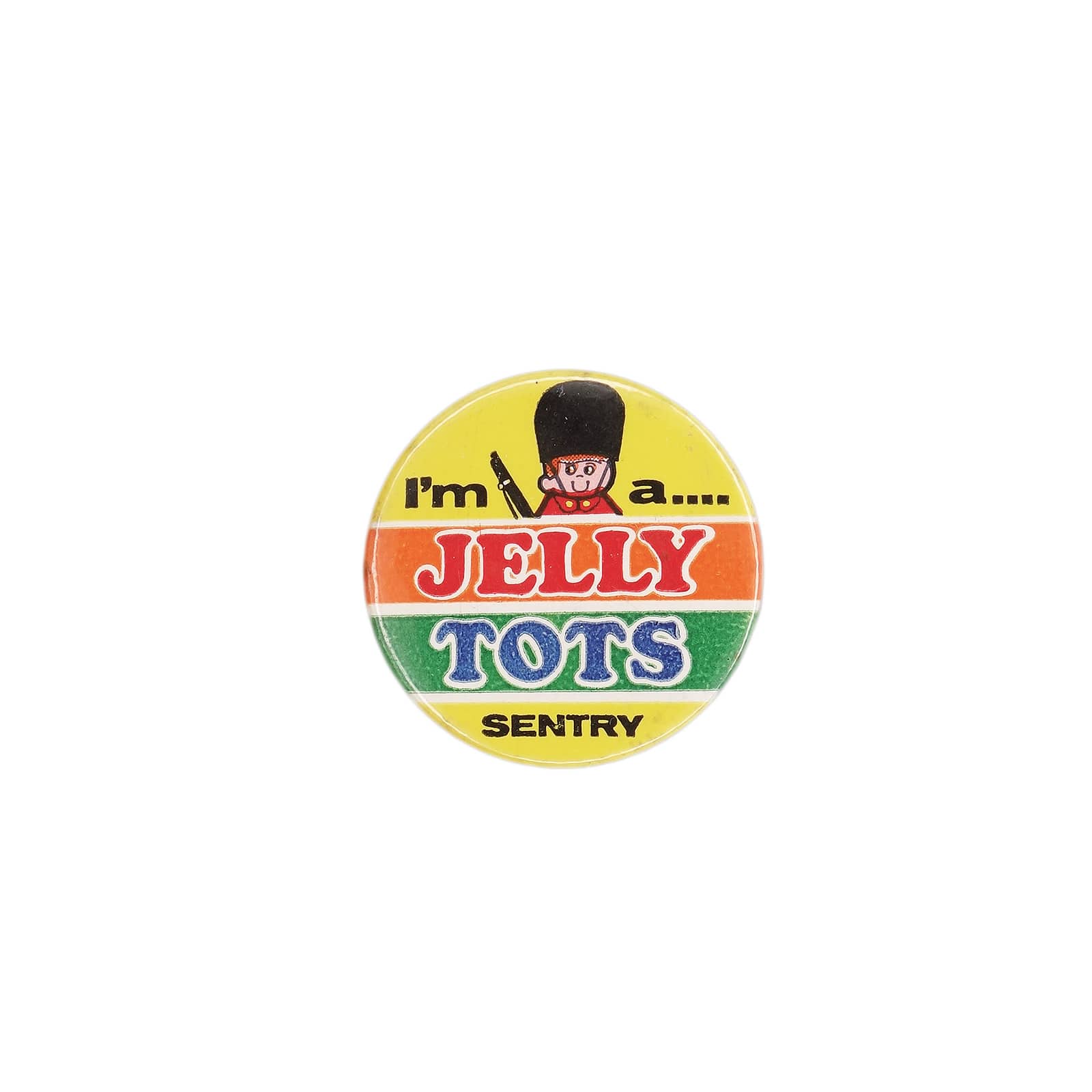 I'm a.... JELLY TOTS SENTRY 缶バッジ バッチ ジェリー・トッツ