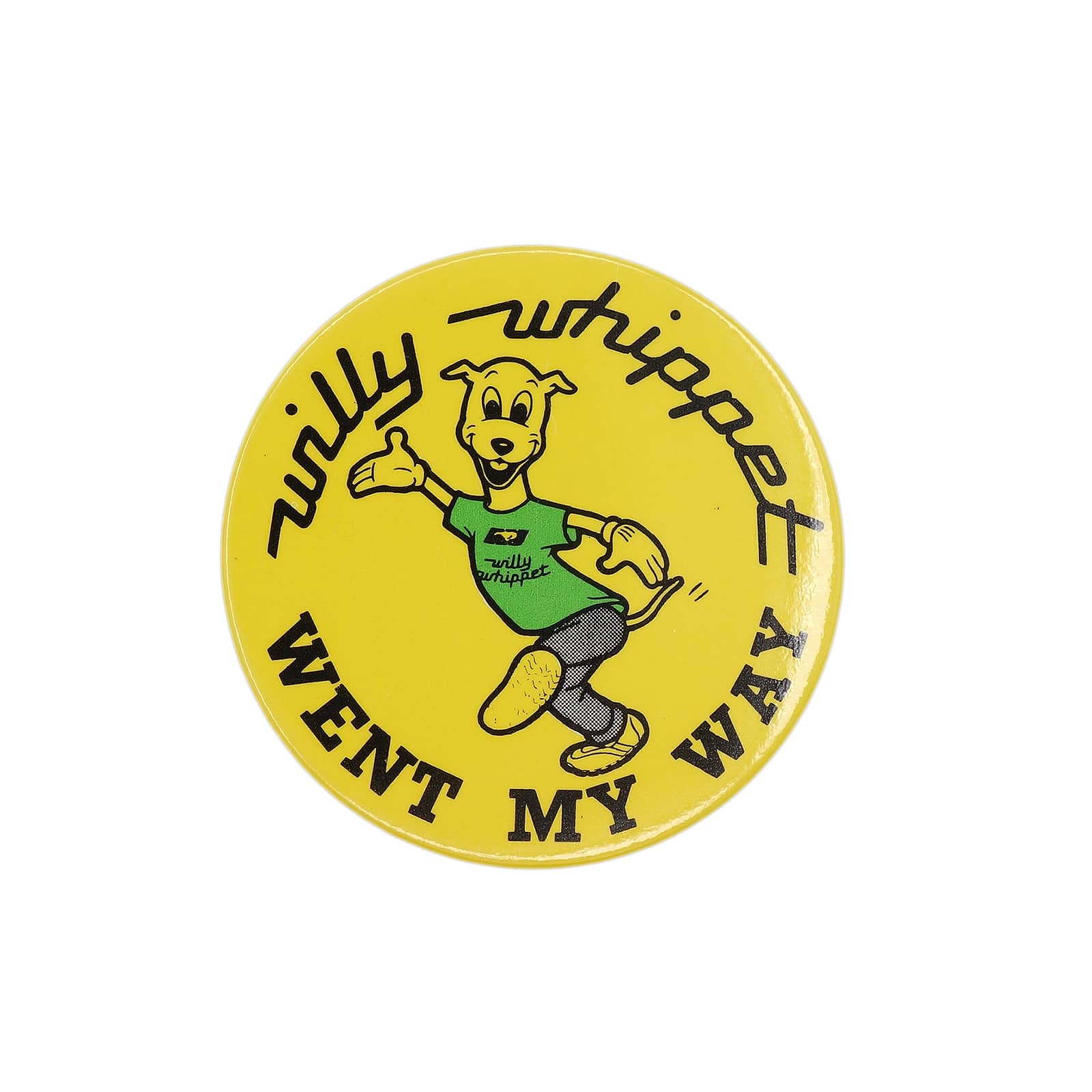 Willy Whippet 缶バッジ バッチ WENT MY WAY