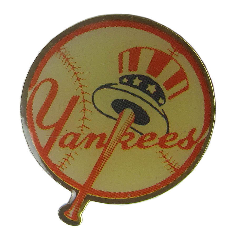 ピンズ 野球 ニューヨーク・ヤンキース ロゴ 留め具付き レトロ ピンバッジ