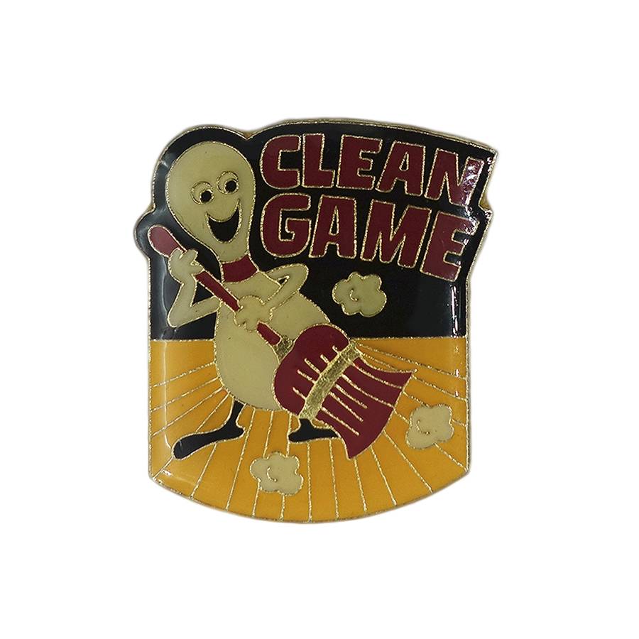 CLEAN GAME ボウリング ピンズ 留め具付き レトロ