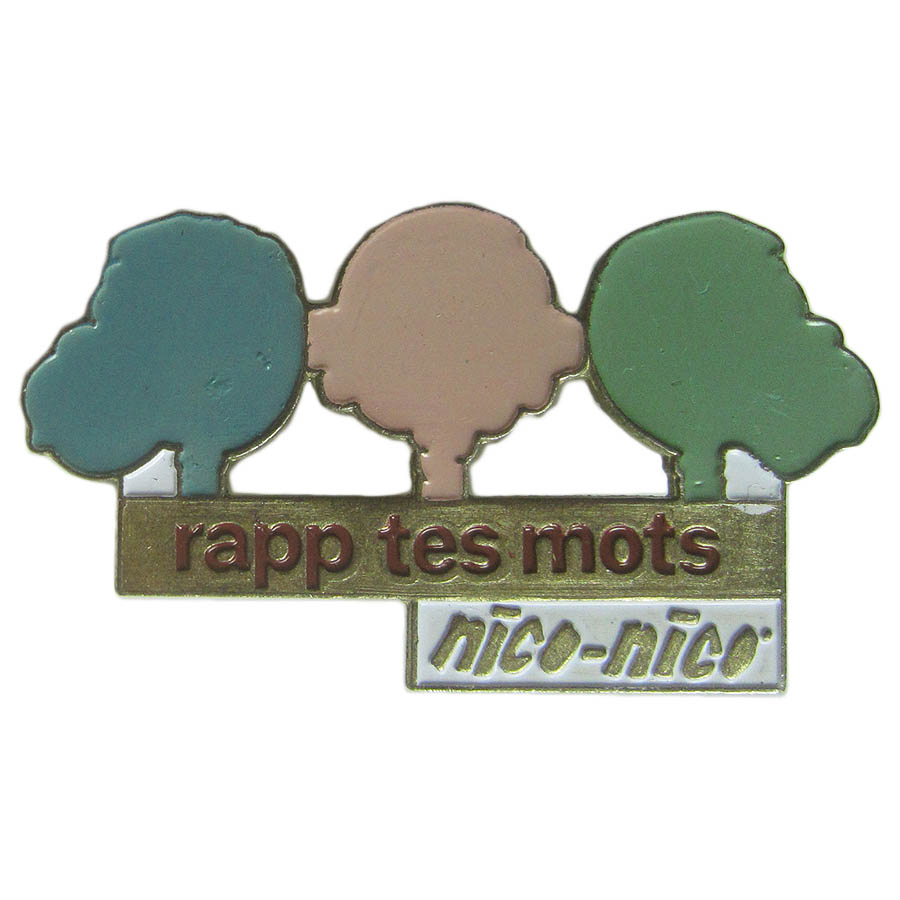 ピンズ rapp tes mots 留め具付き レトロ ピンバッジ