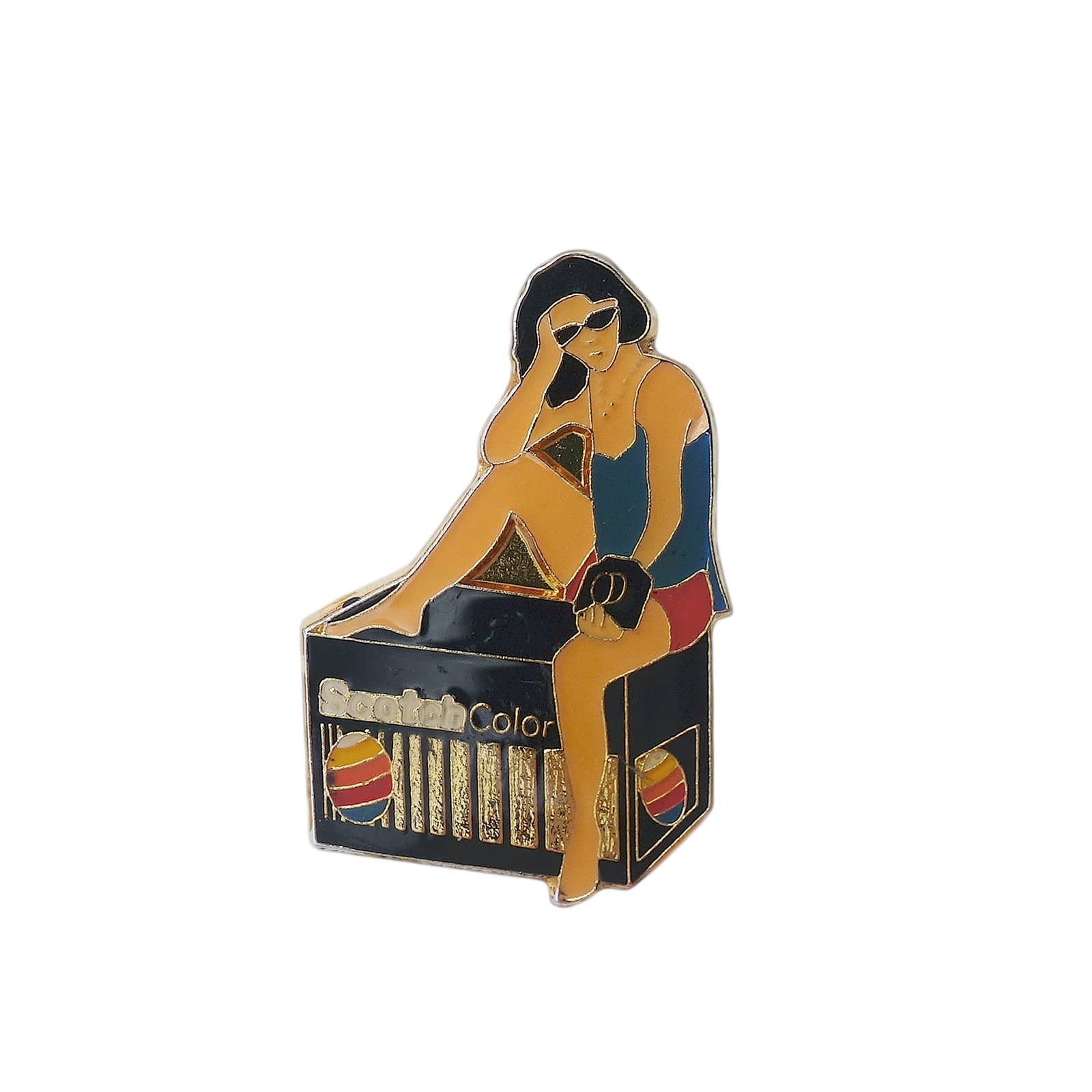 Scotch Color Print Film 水着の女性 ピンズ ピンナップガール