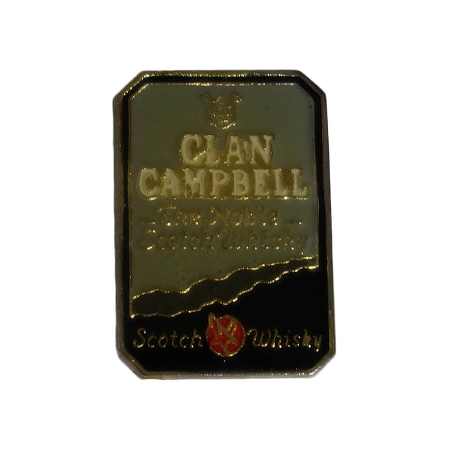 ピンズ CLAN CAMPBELL スコッチ・ウイスキー お酒 留め具付き レトロ ピンバッジ