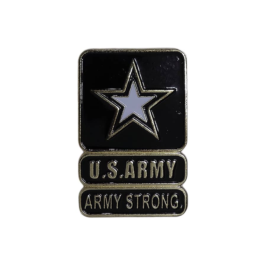 U.S.ARMY ピンズ ミリタリー ARMY STRONG 留め具付きの通販サイト