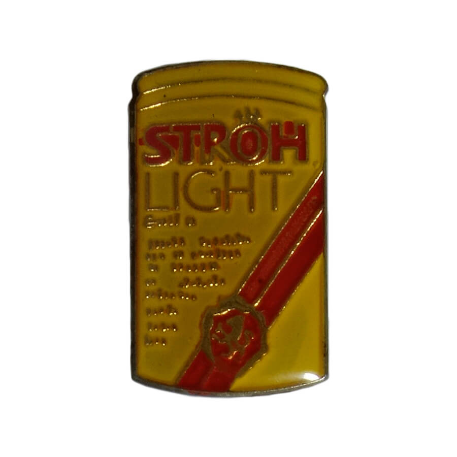 ピンズ ビール Stroh's Light お酒 缶型 ビンテージ 留め具付き レトロ ピンバッジ