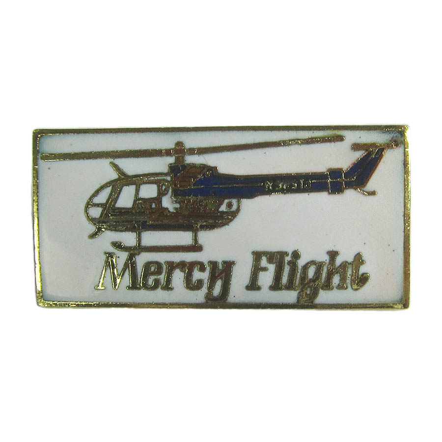 ピンズ ヘリコプター Mercy Flight 留め具付き レトロ ピンバッジ