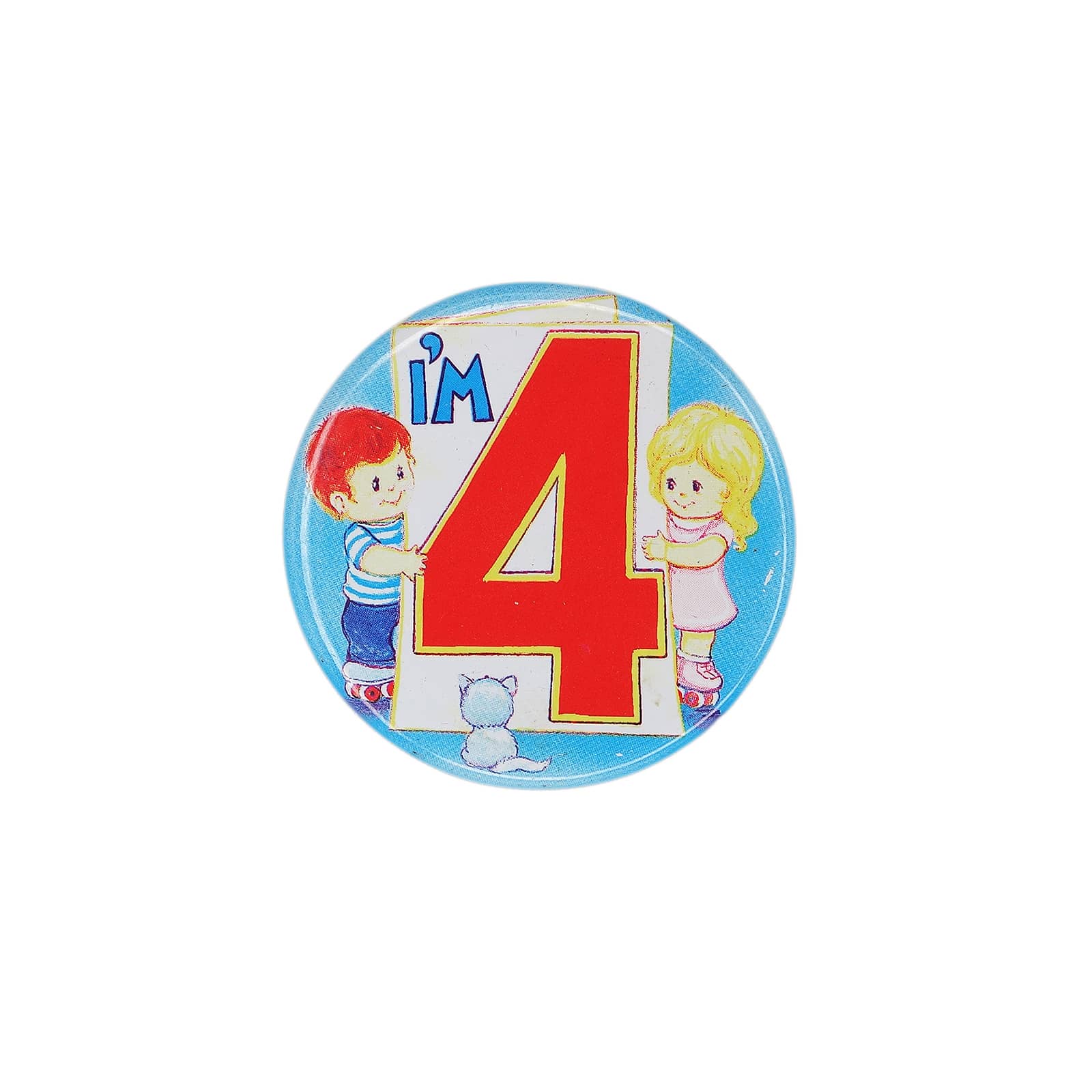 I'M 4 缶バッジ バッチ 4歳 誕生日