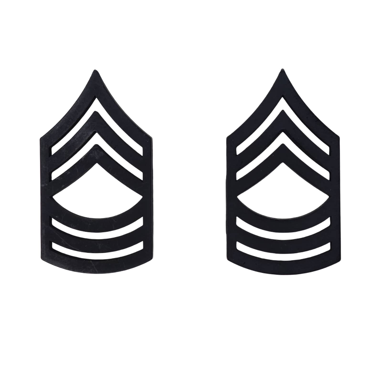 デッドストック 米軍 階級章 曹長 黒 ピンズ ミリタリー インシグニア 2点セット