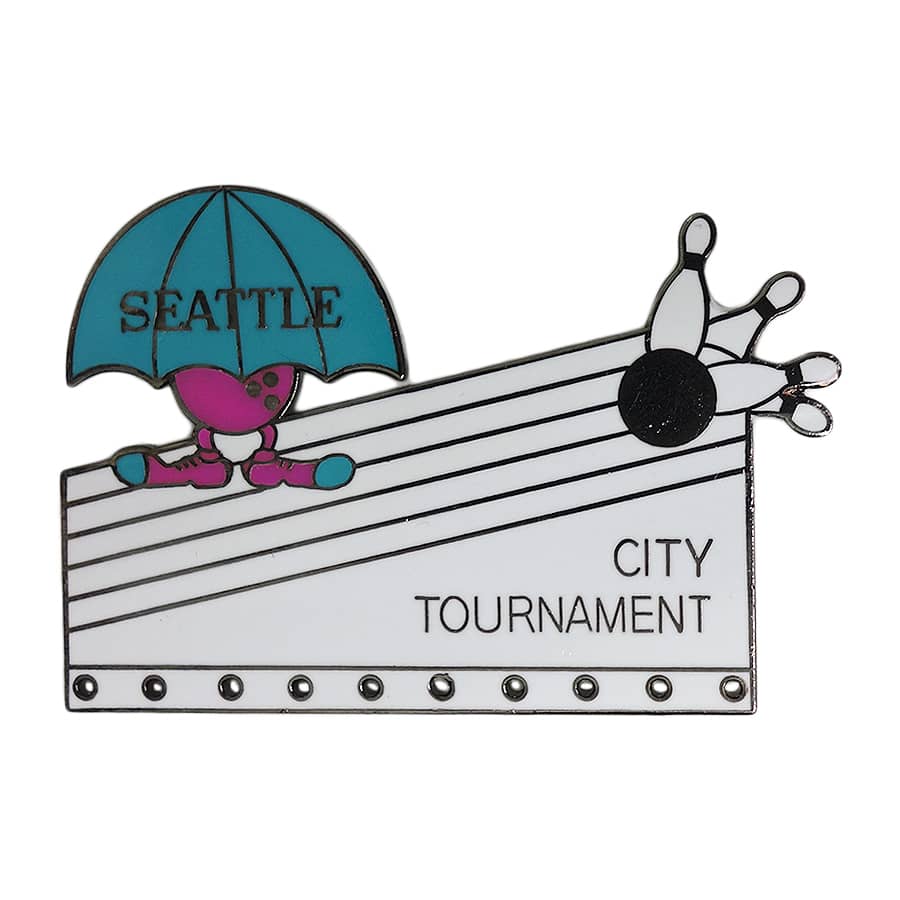 SEATTLE CITY TOURNAMENT ボウリング ピンズ 留め具付き