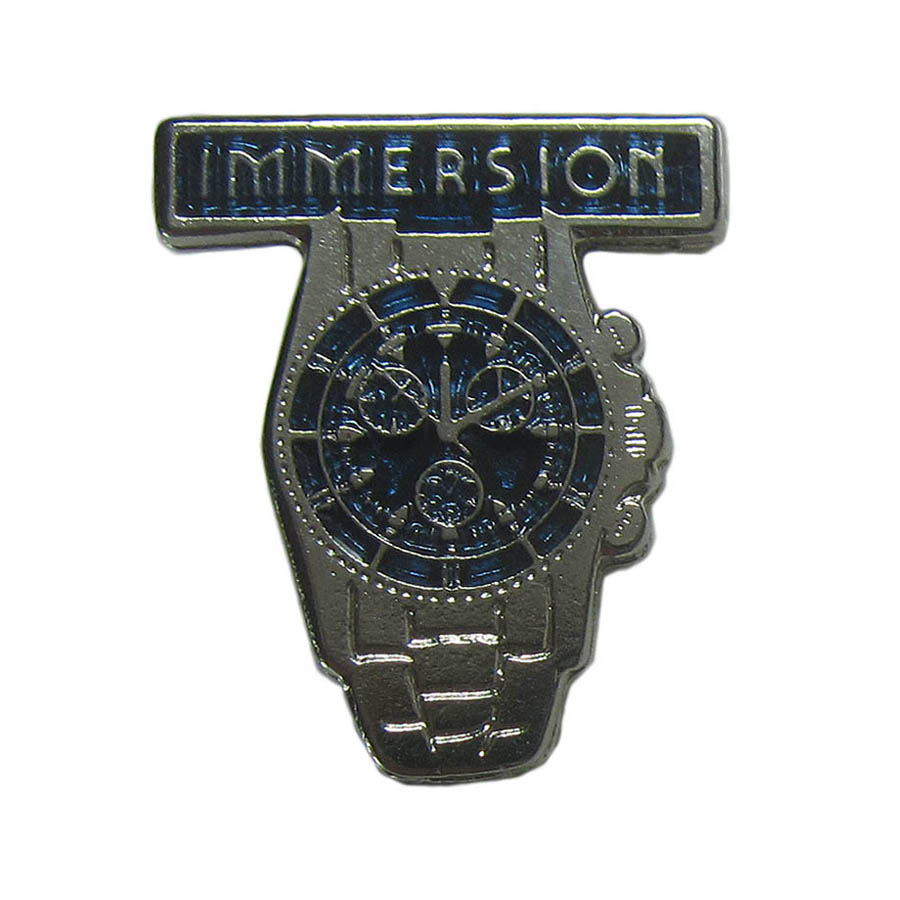 ピンズ 腕時計 IMMERSION ダイバーウォッチ 留め具付き レトロ ピンバッジ