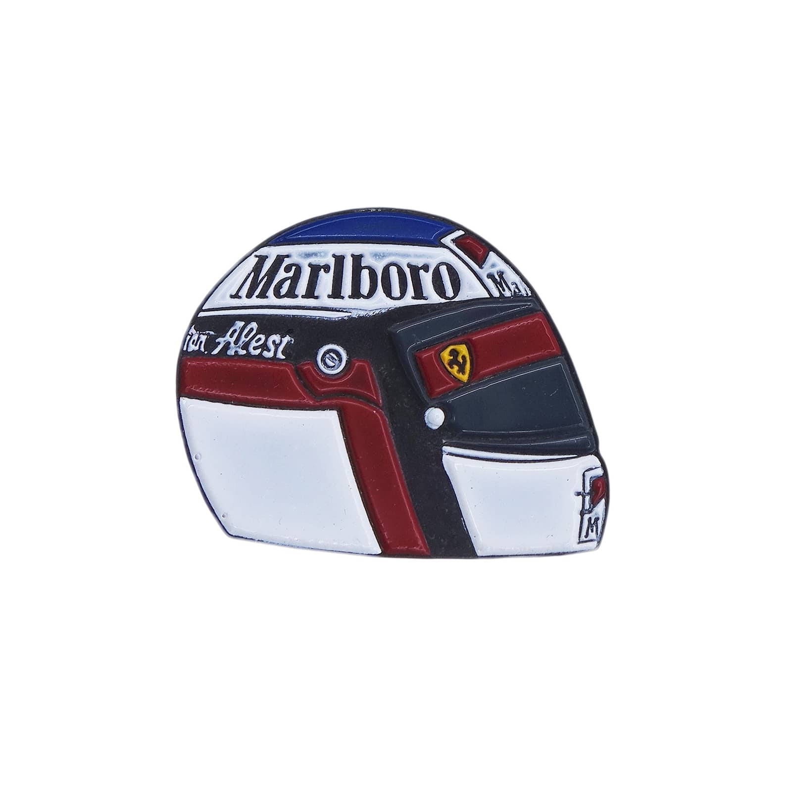 F1 ドライバー Jean Alesi ジャン・アレジ ヘルメット ピンズ Marlboro