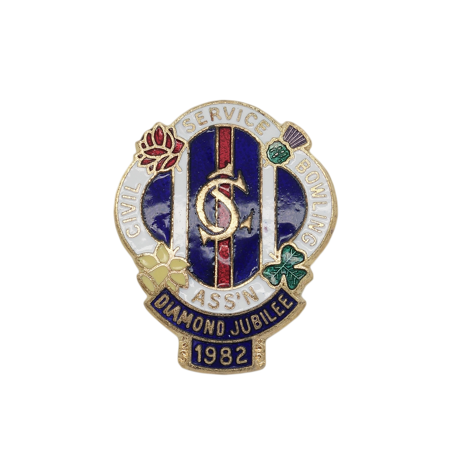 CIVIL SERVICE BOWLING ASS'N ピンバッジ 英国 ローンボウルズ協会