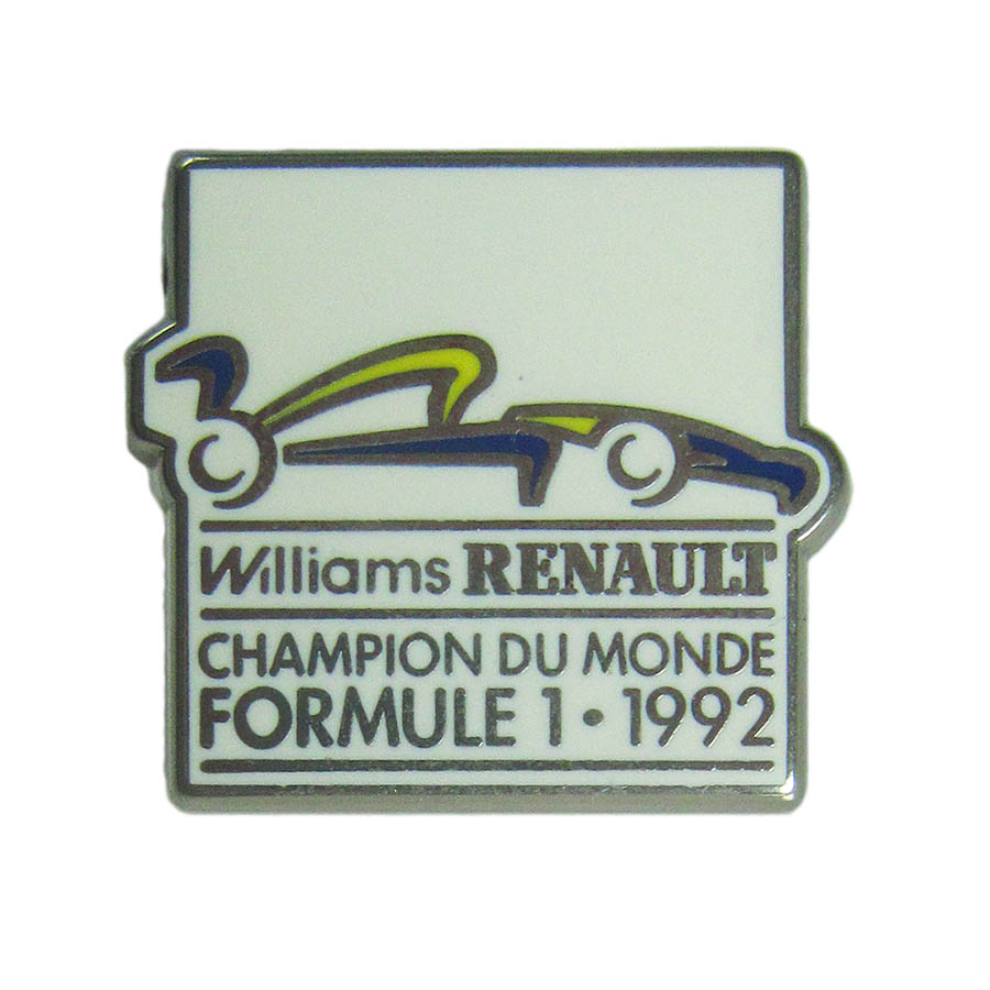 ピンズ F1 レース チャンピオン 92　ウイリアムズ・ルノー