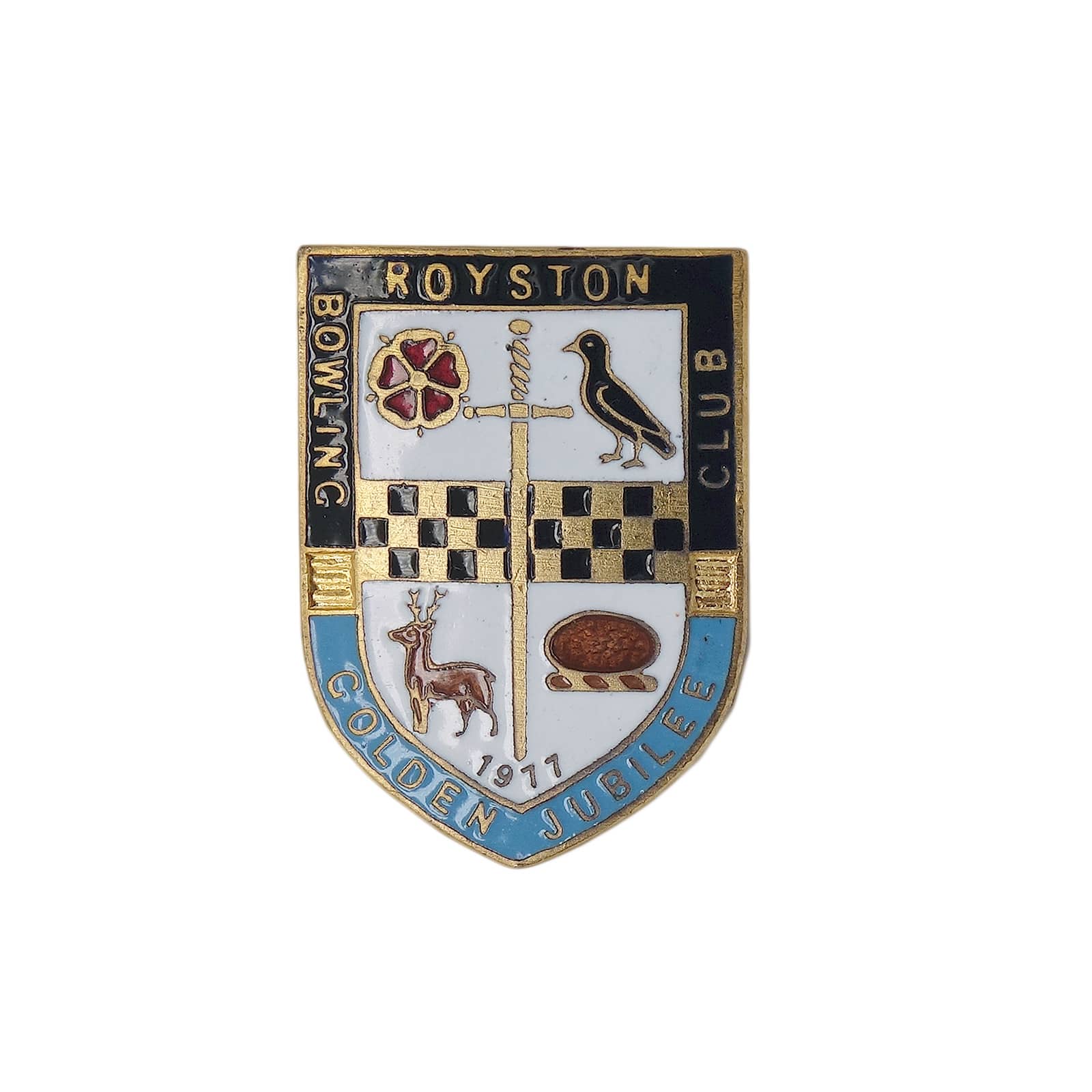 ROYSTON BOWLING CLUB ピンバッジ ブローチ 英国 ローンボウルズクラブ