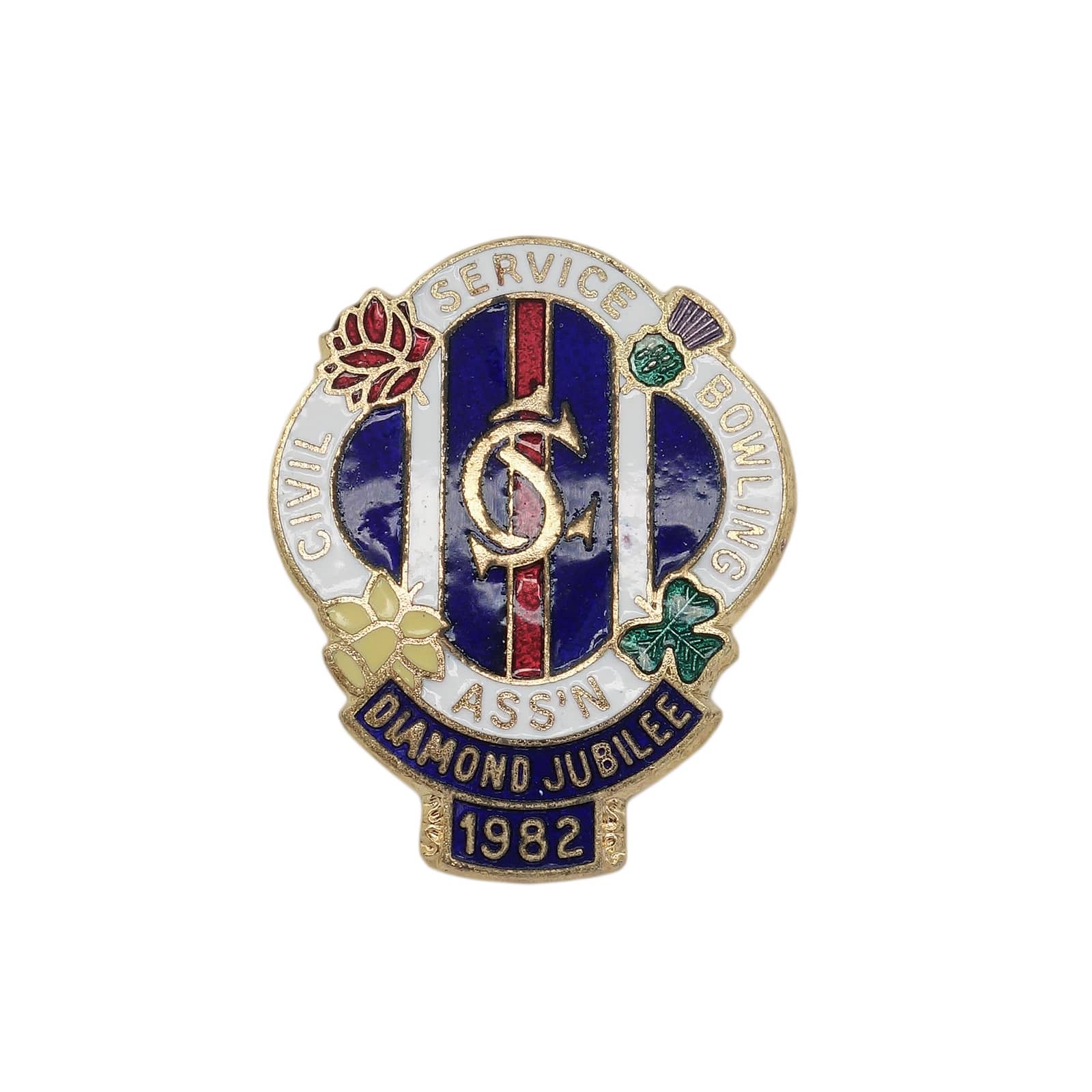 CIVIL SERVICE BOWLING ASS'N ピンバッジ 英国 ローンボウルズ協会