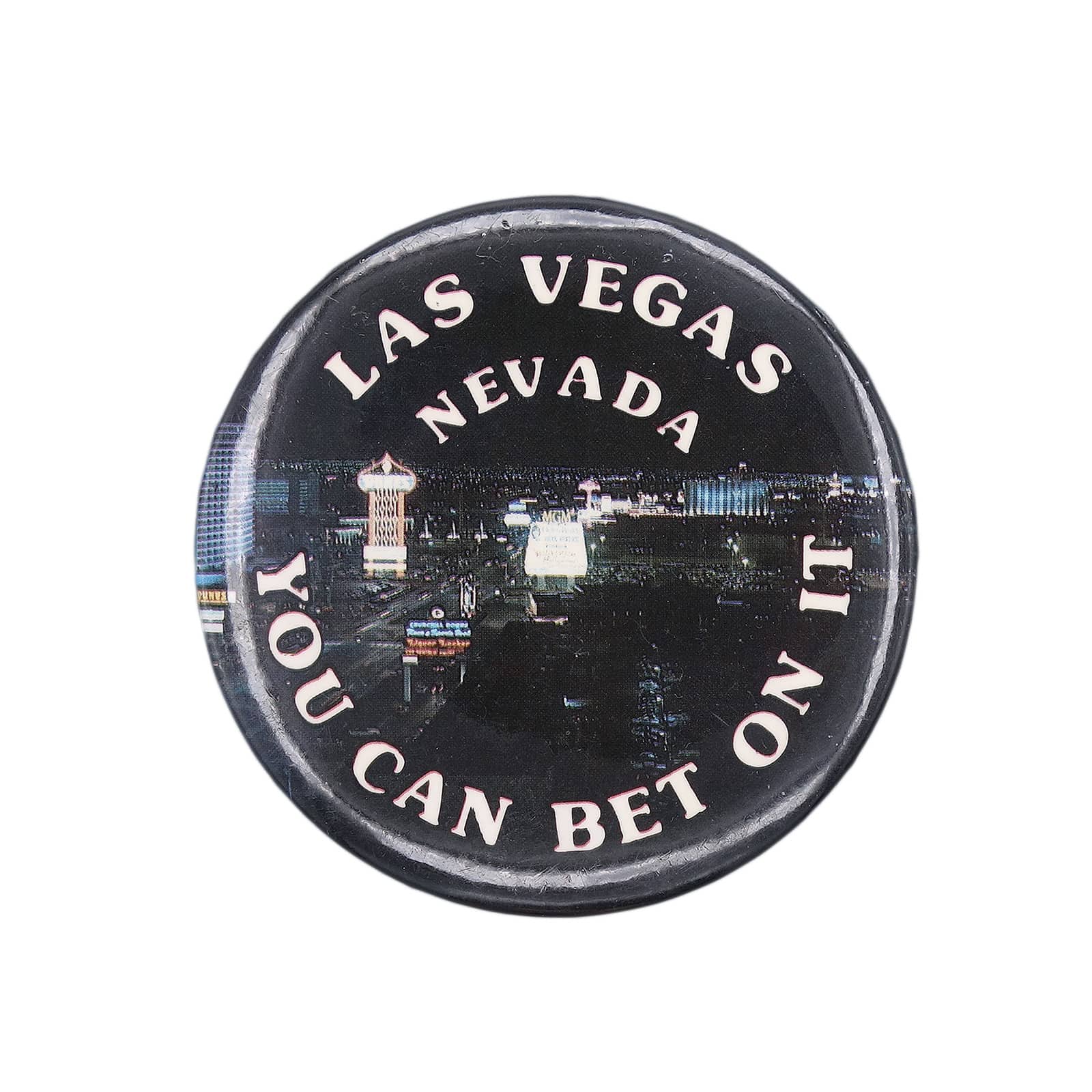 LAS VEGAS ラスベガス NEVADA 缶バッジ バッチ YOU CAN BET ON IT