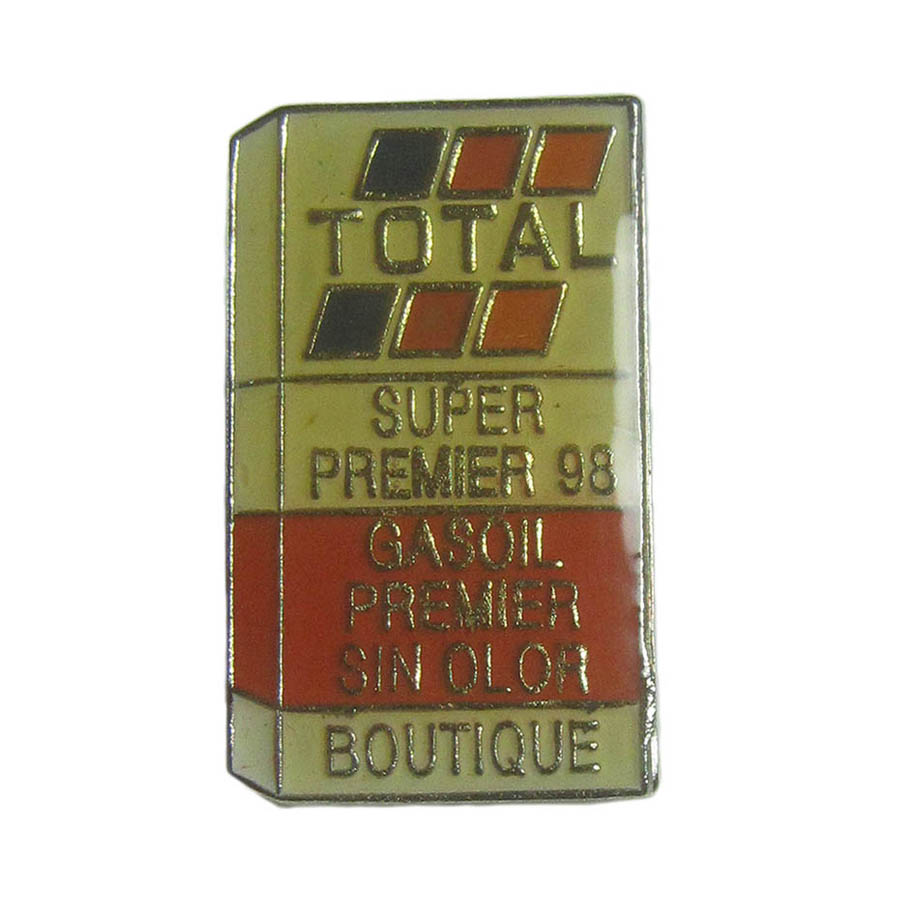 ピンズ ガソリン TOTAL 留め具付き ピンバッジ