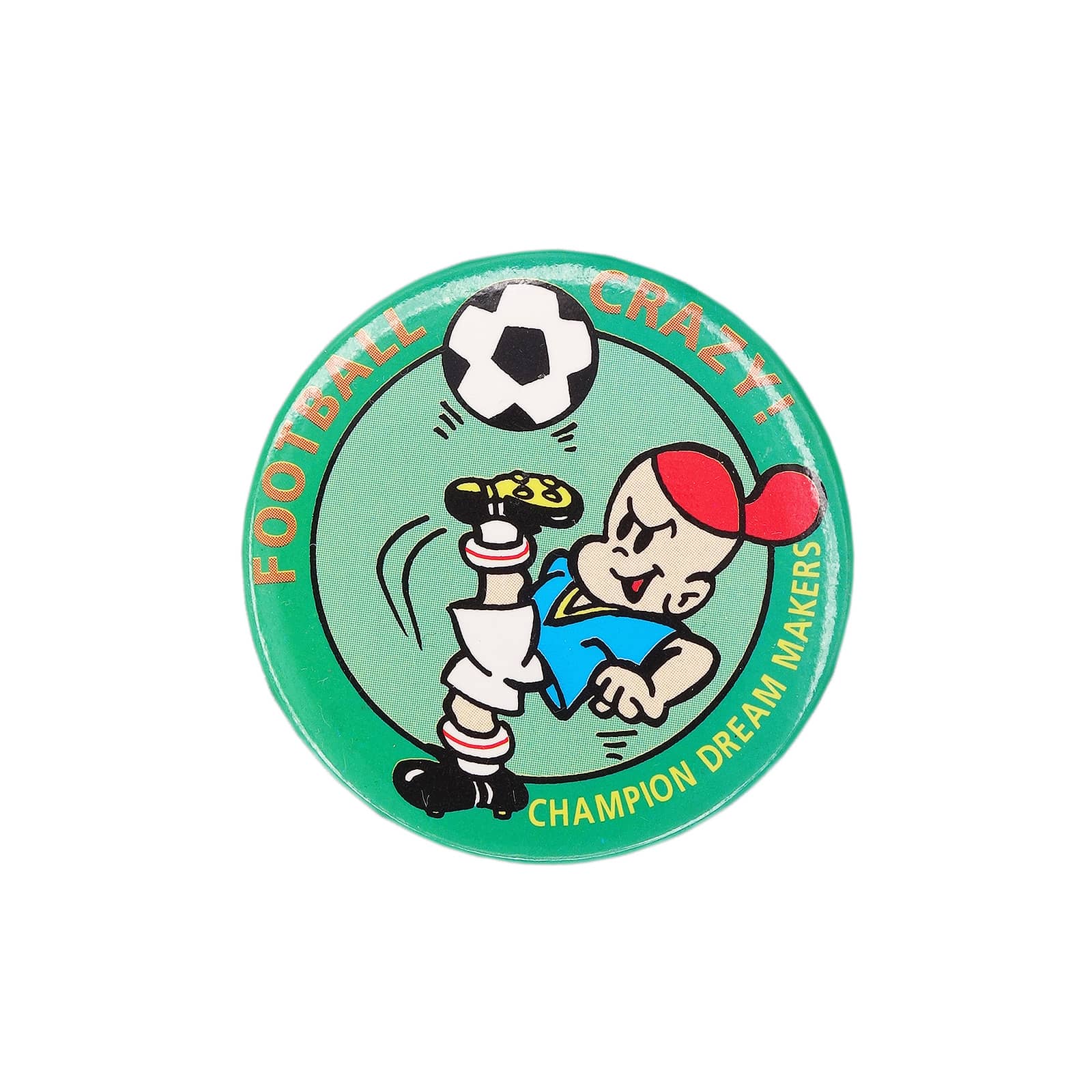 FOOTBALL CRAZY! サッカー 缶バッジ CHAMPION DREAM MAKERS