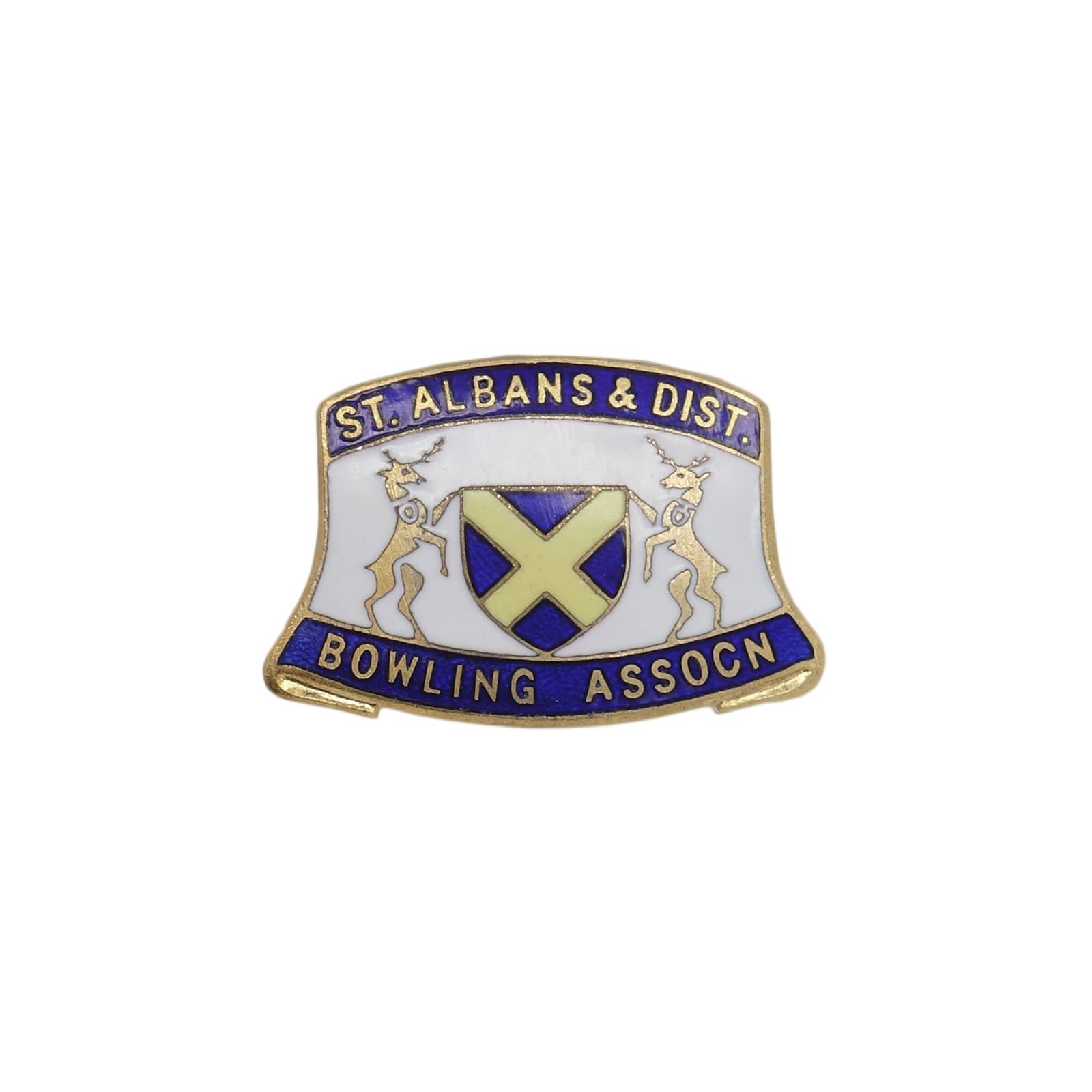 ST. ALBANS & DIST.BOWLING ASSOCN ピンバッジ 英国 ローンボウルズ