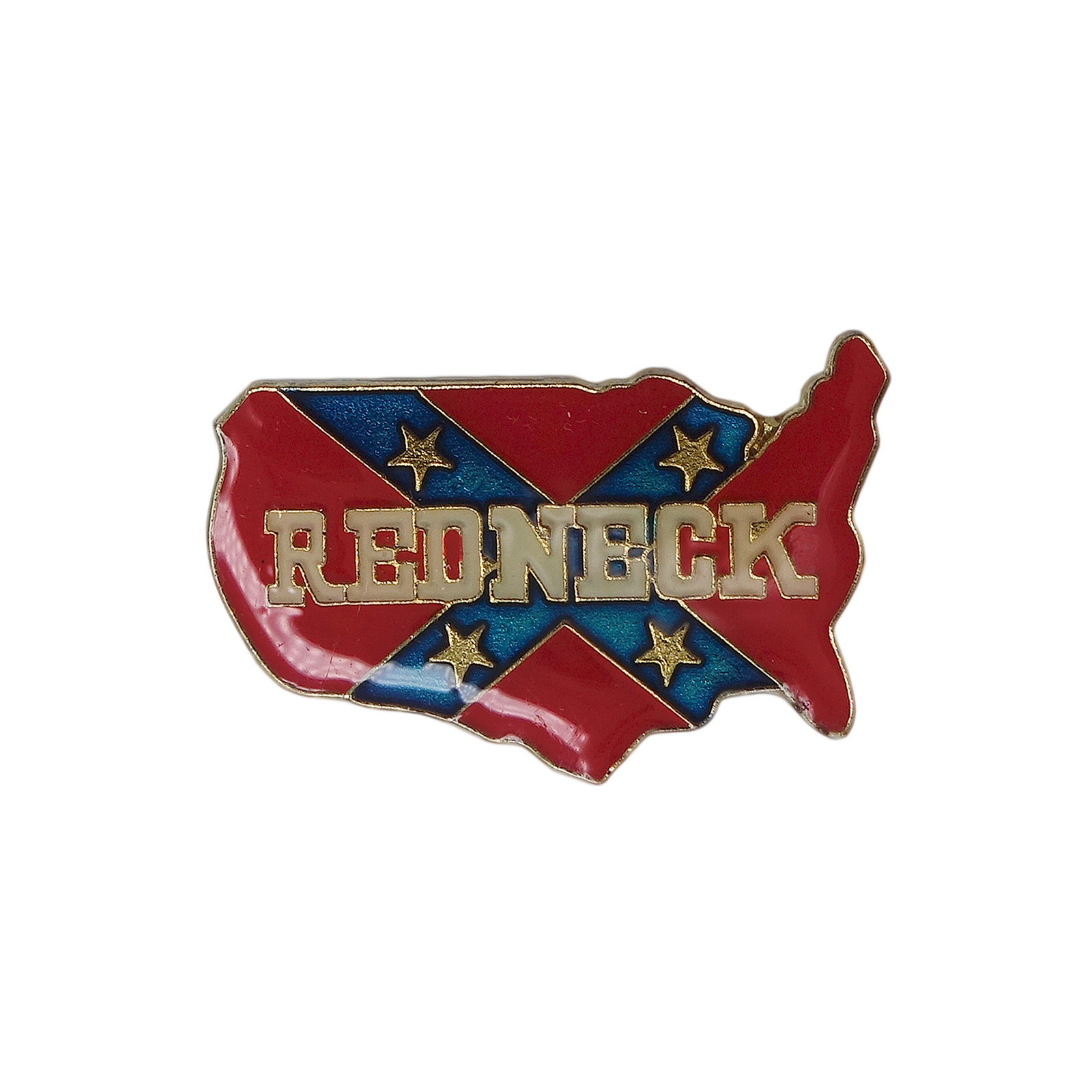 REDNECK 南軍旗柄 アメリカ合衆国 地図型 ピンズ