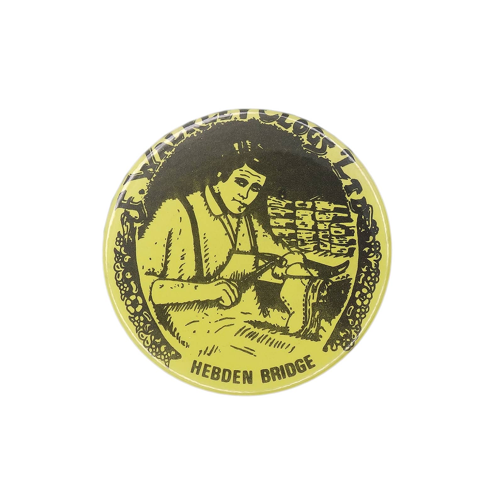 F.WALKLEY CLOGS LTD 靴屋 缶バッジ バッチ HEBDEN BRIDGE