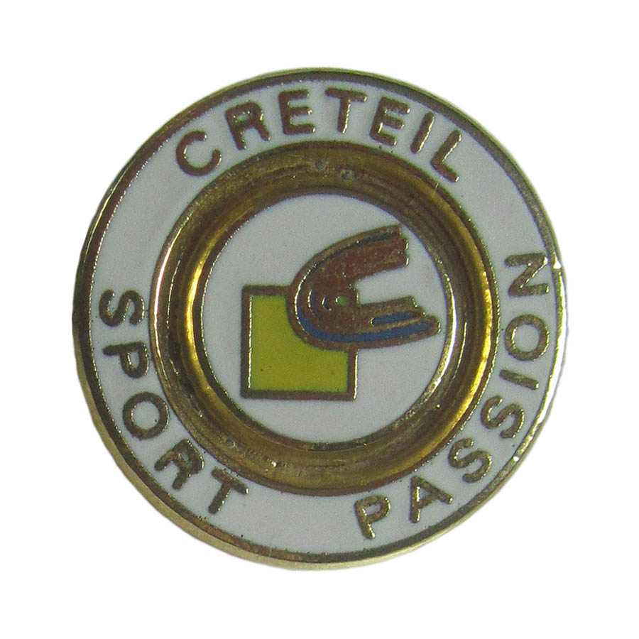 ピンズ creteil sport passion 留め具付き レトロ ピンバッジ